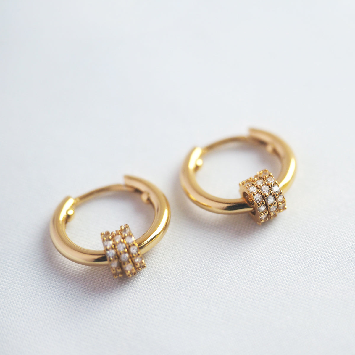 Caressa Zircon Hoop Earrings