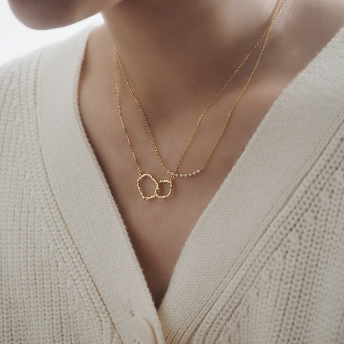 Manon Linked Hoop Necklace